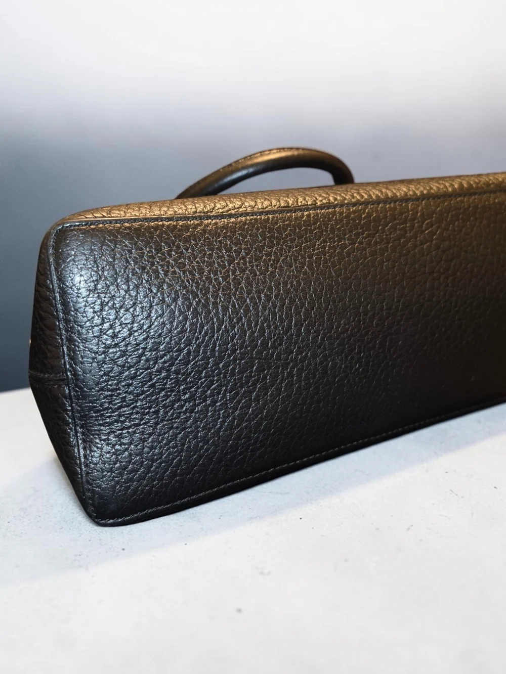 Kate Spade Black Leather Satchel/Crossbody with Gold Hardware